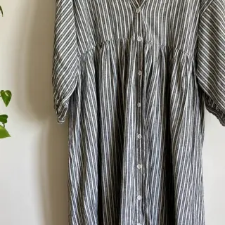 Len s bavlnou Lira big stripe black