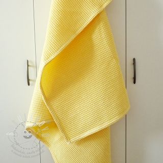 Bavlna s vaflovou vazbou soft yellow