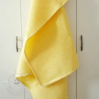 Bavlna s vaflovou vazbou soft yellow