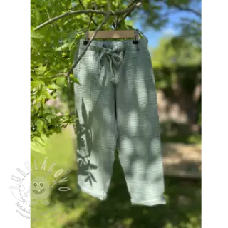 Dvojitá gázovina/mušelín green ORGANIC