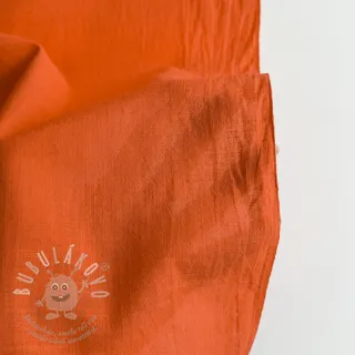 Bavlněná látka se lnem orange