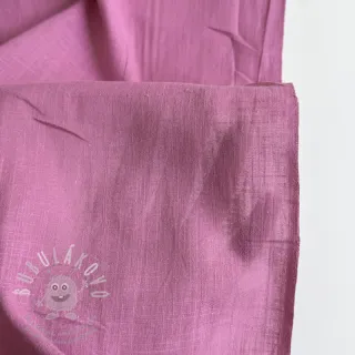 Bavlněná látka se lnem dark pink
