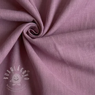 Bavlněná látka se lnem old pink