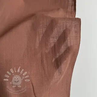 Bavlněná látka se lnem chestnut