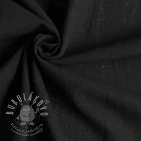 Bavlněná látka se lnem black