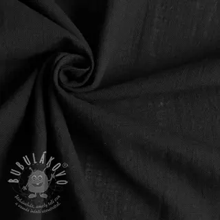 Bavlněná látka se lnem black