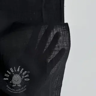 Bavlněná látka se lnem black