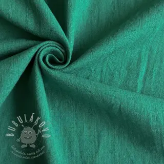 Bavlněná látka se lnem apple green