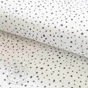 Dvojitá gázovina/mušelín Small dots Snoozy taupe