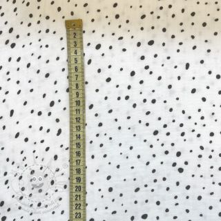 Dvojitá gázovina/mušelín Small dots Snoozy taupe