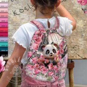 Dekorační látka KIDS BACKPACK Sakura Panda PANEL