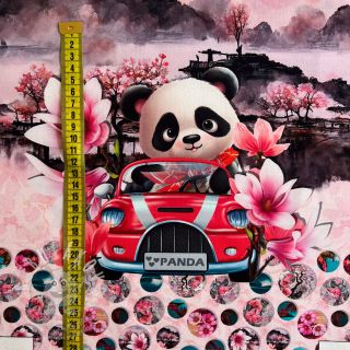 Dekorační látka KIDS BACKPACK Sakura Panda PANEL