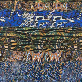Viskóza Dimulti dark blue digital print