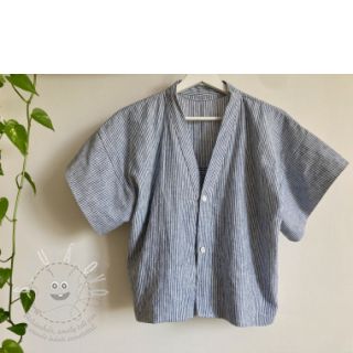Len s bavlnou Lira medium stripe black