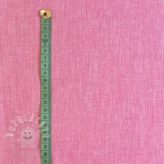 Len s bavlnou Fishbone fuchsia