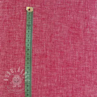 Len s bavlnou Fishbone red