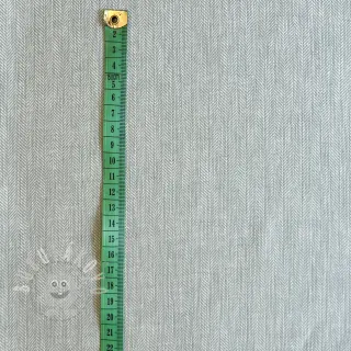 Len s bavlnou Fishbone light mint