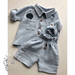 Dvojitá gázovina/mušelín blue