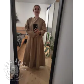 Bavlněná látka se lnem taupe
