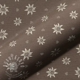 Dekorační látka jacquard DOUBLE FACE Landhaus Edelweiss taupe
