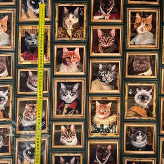 Dekorační látka Cats Golden Age digital print