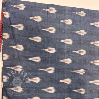 Bavlněná látka IKAT jeans II.třída