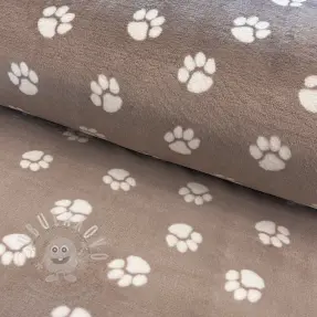 Wellness Fleece Dog paw beige