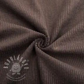 Manšestr 6W WASHED STRETCH dark brown