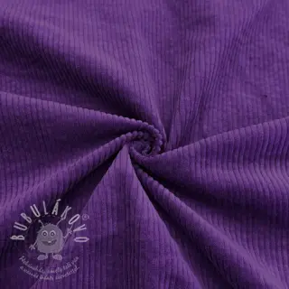 Manšestr 6W WASHED STRETCH purple