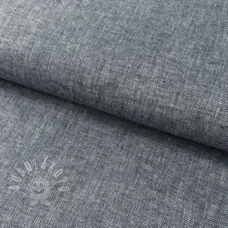 Len s bavlnou Fishbone navy
