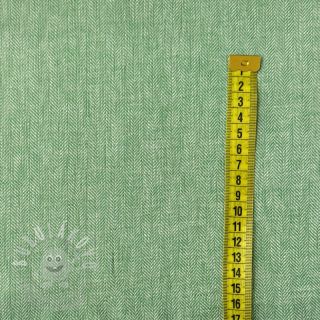 Len s bavlnou Fishbone green