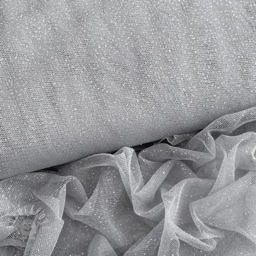 Levně Tyl na TUTU ROYAL SPARKLE grey silver II.třída