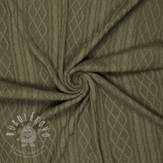 Svetrovina Jacquard CHAIN camo green