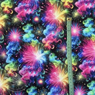 Teplákovina Fire works design A digital print