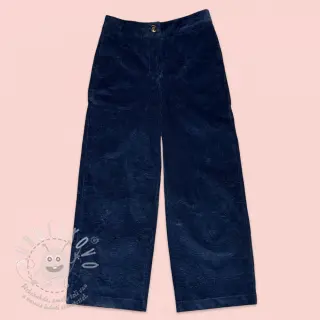 Manšestr 6W WASHED STRETCH navy