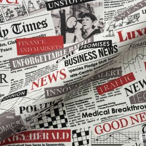 Dekorační látka premium Newspaper Headlines