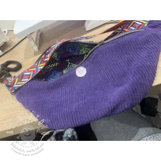 Manšestr 6W WASHED STRETCH purple