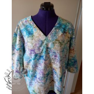 Bavlněná látka UNIQUE BATIK design M lavender