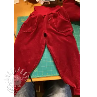 Manšestr 6W WASHED STRETCH rust