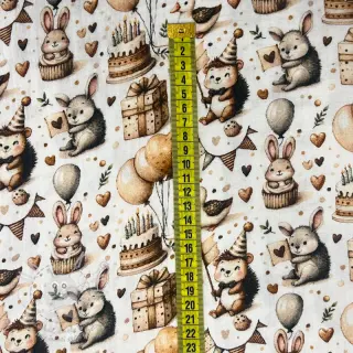 Dvojitá gázovina/mušelín Cuties design D digital print