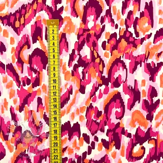 Viskóza STRETCH Ikat fuchsia