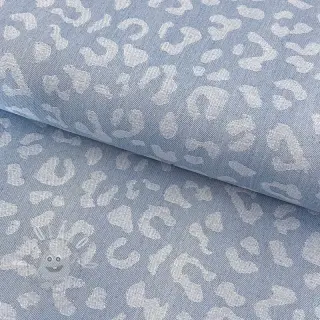 JEANS JACQUARD Animal skin light blue
