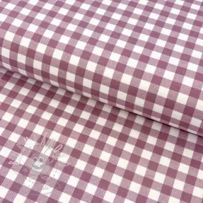 Bavlněná látka FLANNEL Check mauve