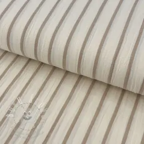 Dvojitá gázovina/mušelín YARN DYED Thin strip beige
