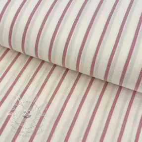 Dvojitá gázovina/mušelín YARN DYED Thin strip mauve