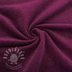 Manšestr 6W WASHED STRETCH aubergine