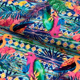 Viskóza STRETCH Jungle digital print