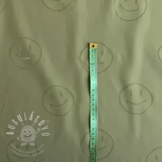 Látka na pláštěnku Happy faces army green
