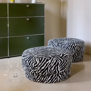 Dekorační látka jacquard Tanzanie noir blanc