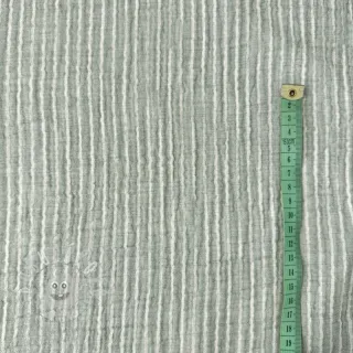 Dvojitá gázovina/mušelín YARN DYED Stripes old green